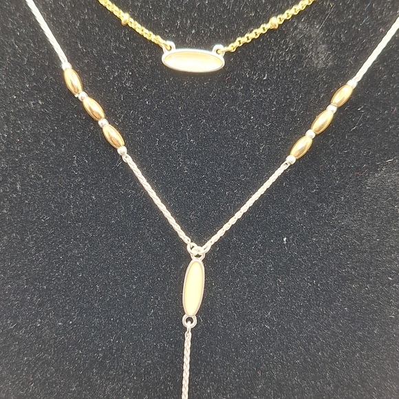 Lucky Brand Gold & Silver Two Tone Double Layer   Necklace - Picture 6 of 6